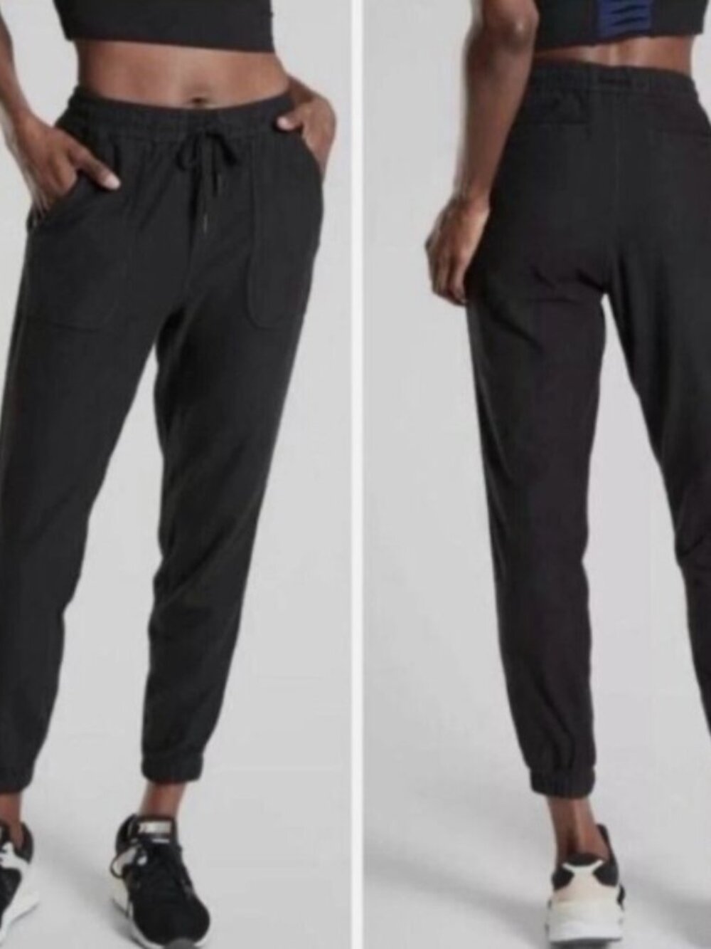 Athleta Farallon Jogger Pants Size 2 Dark Gray Utility Travel Athleisure Pants